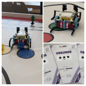Roboter auf einem Spielfeld